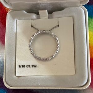 Kohl's Silver Necklace with Crystal Accents